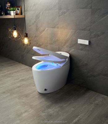 Office Building Luxury Lower Cistern Eco Smart Automatic Intelligent Toilet with Adjustable Temperature and Tech Features
