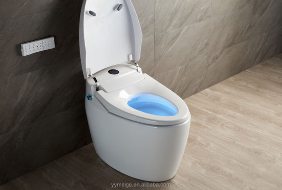 Office Building Luxury Lower Cistern Eco Smart Automatic Intelligent Toilet with Adjustable Temperature and Tech Features