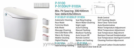 Upgrade to a Modern Design Eco Smart Automatic Intelligent Toilet 4.8L Flushing Flowrate Easy DIY Installation