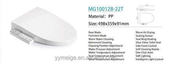Meige Sanitary Ware Energy Saving Auto Flush Electric Plastic PP Soft Close Smart Toilet Seat with Safety Guarantee