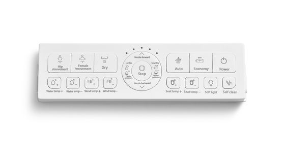 U Shape Soft Close Sanitary Ware Night Mode Smart Toilet Seat with High End Anti-Bacterial Plastic and Built-in Damper